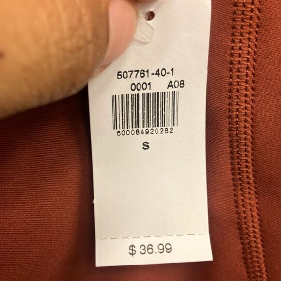 Old navy powersoft go dry light compression pockets Rust High-Waisted Leggings S - Picture 2 of 3